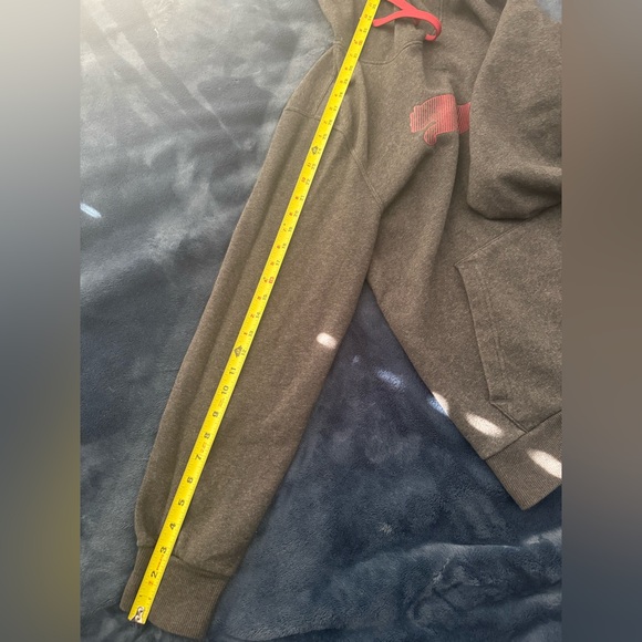 #484 Puma Men's Charcoal Hoodie with Red Highlights - Picture 12 of 13